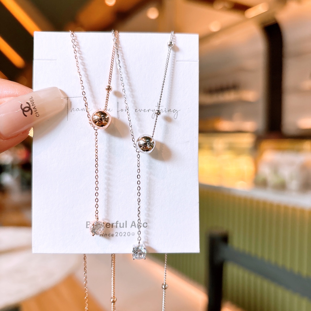 清純低アレルギー銀ネックレスゴールド ウェディング