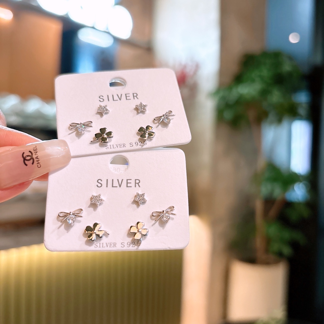 High Polish Silver Earrings Premium Office Gold