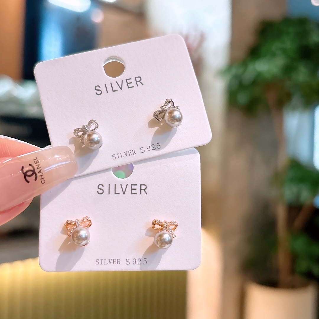 925 Silver Earrings Unique New Year Gold