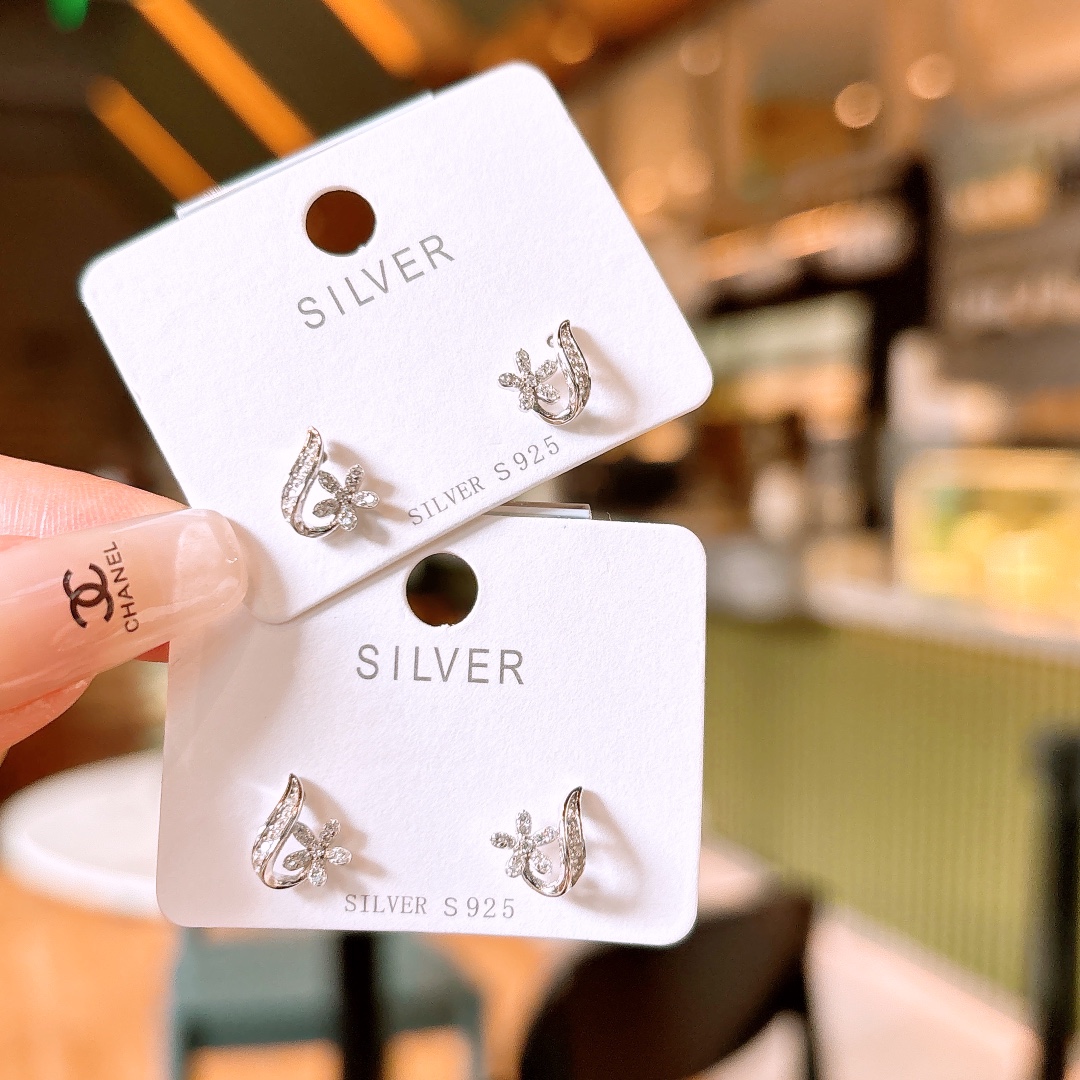 High Polish Silver Earrings Sweet & Cool Wedding Silver