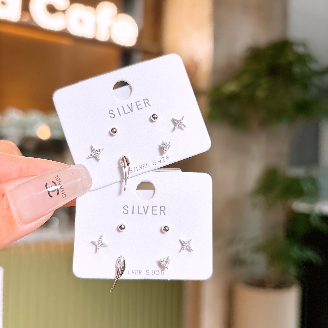 Hypoallergenes Silber Ohrringe Französisch Geburtstag Silber