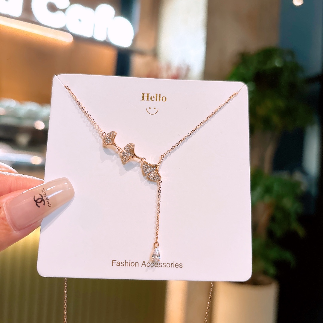 ガーリー純銀ネックレスゴールド 晩餐会