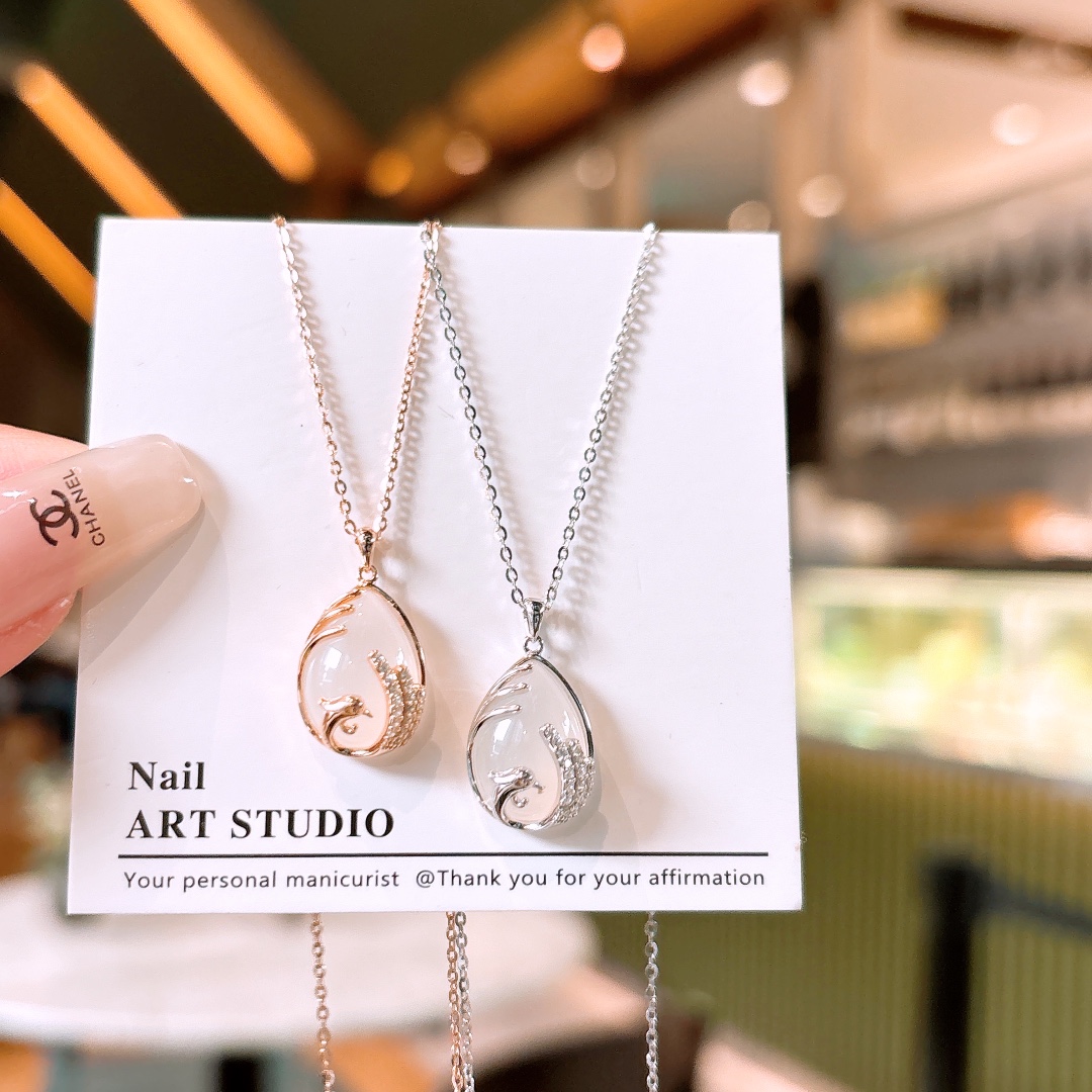 High Polish Silver Necklace Cute Self-love Gold