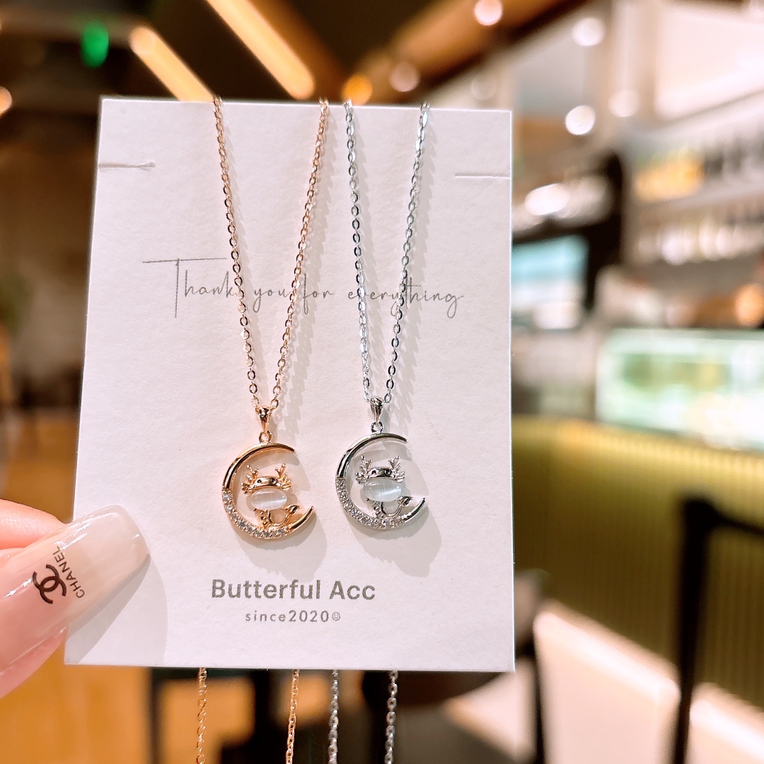 Nickel Free Silver Necklace Fashion Valentine's Day Gold