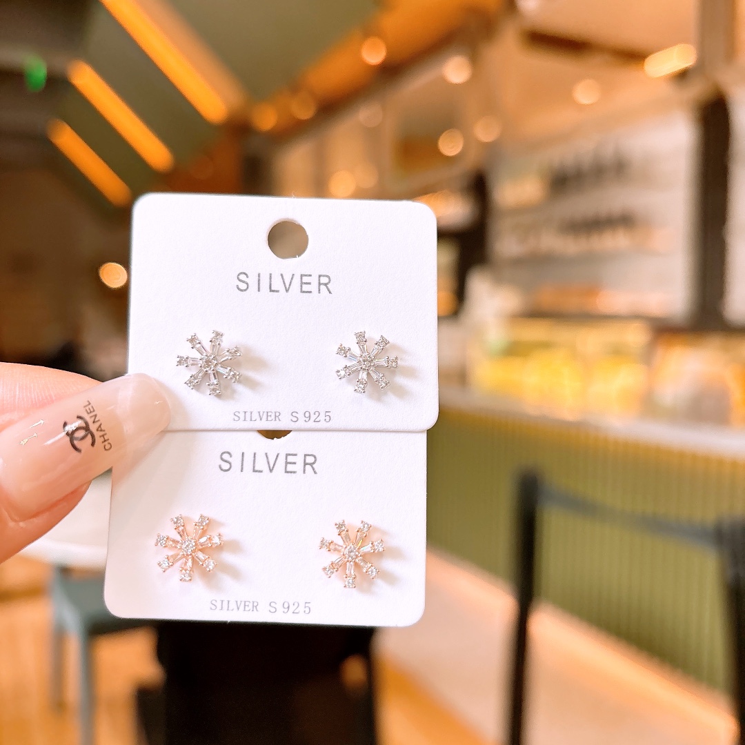 Low Allergy Silver Earrings Korean Style Workplace Gold