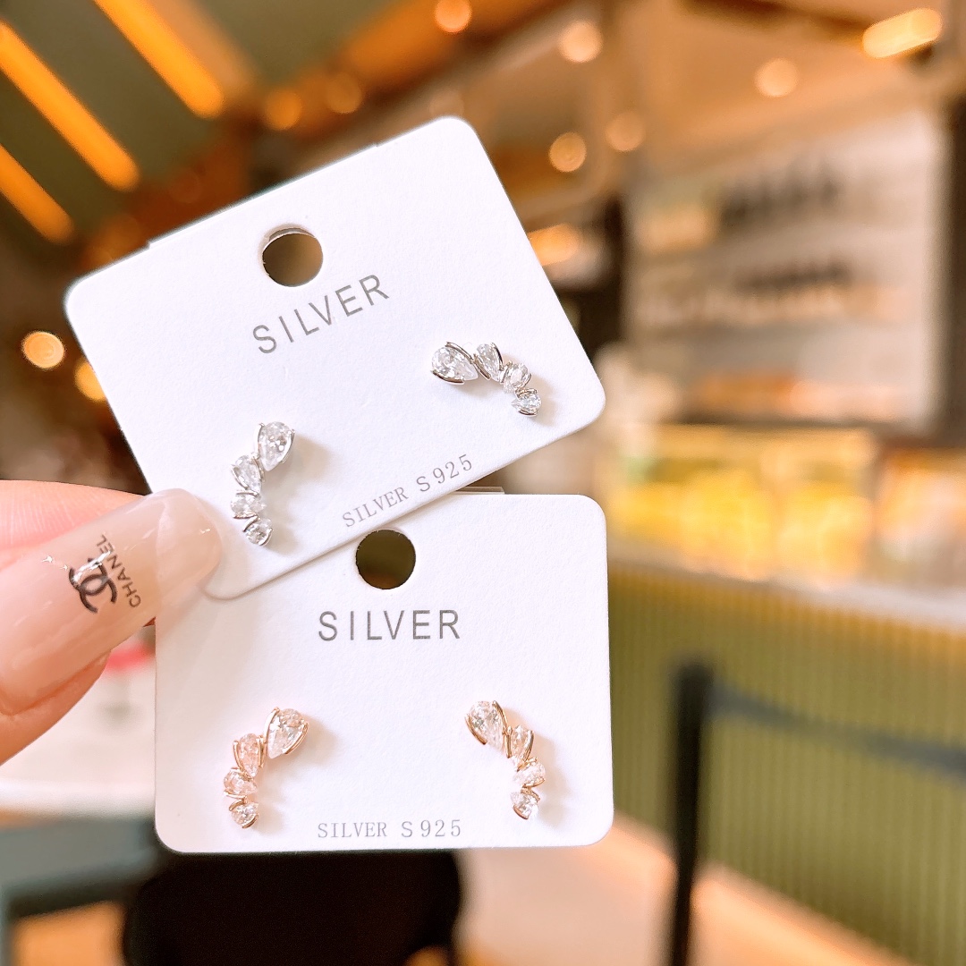 925 Silver Earrings Romantic Mother's Day Gold