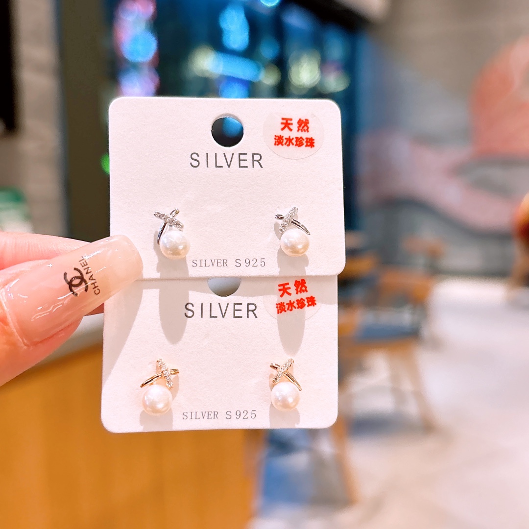 S925 Sterling Silver Earrings Premium Mother's Birthday Gold