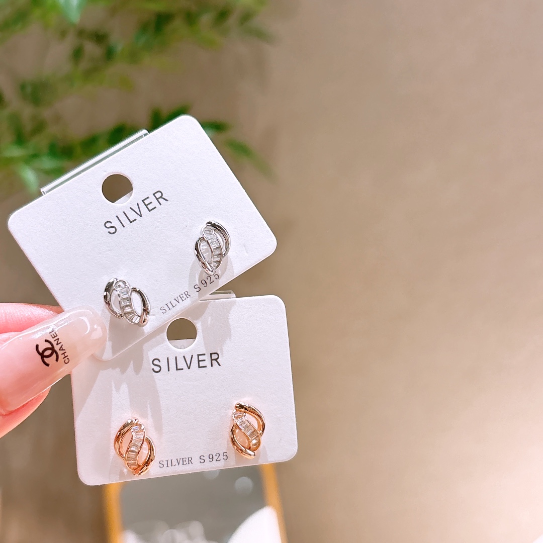 High Polish Silver Earrings Fashion Mother's Birthday Silver