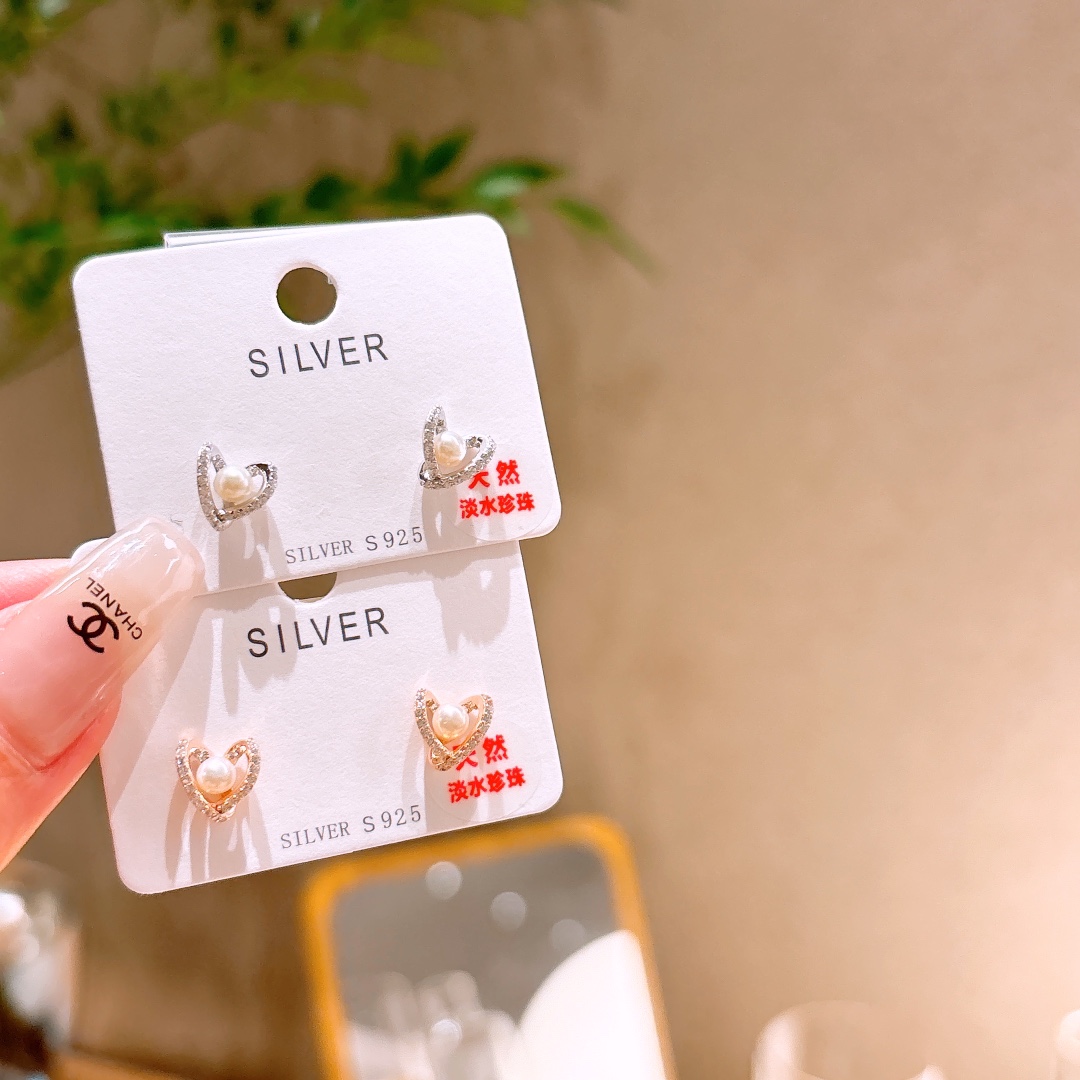 Fine Silver Earrings Ins Style Engagement Silver