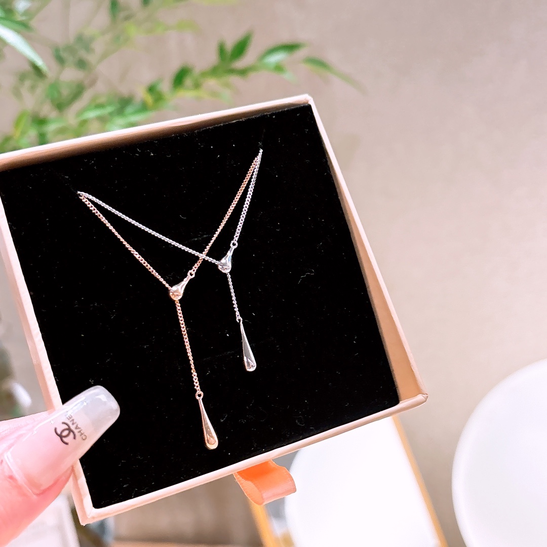 Low Allergy Silver Necklace Korean Style Wedding Favor Gold