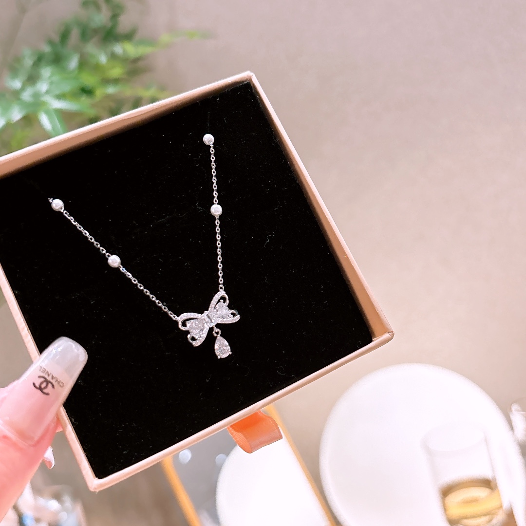 High Polish Silver Necklace Delicate Birthday Silver