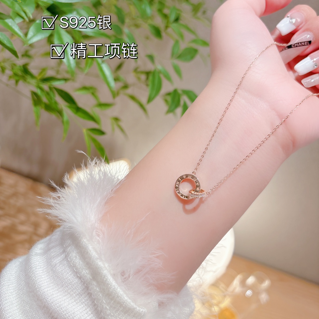 High Polish Silver Necklace Pure Housewarming Silver