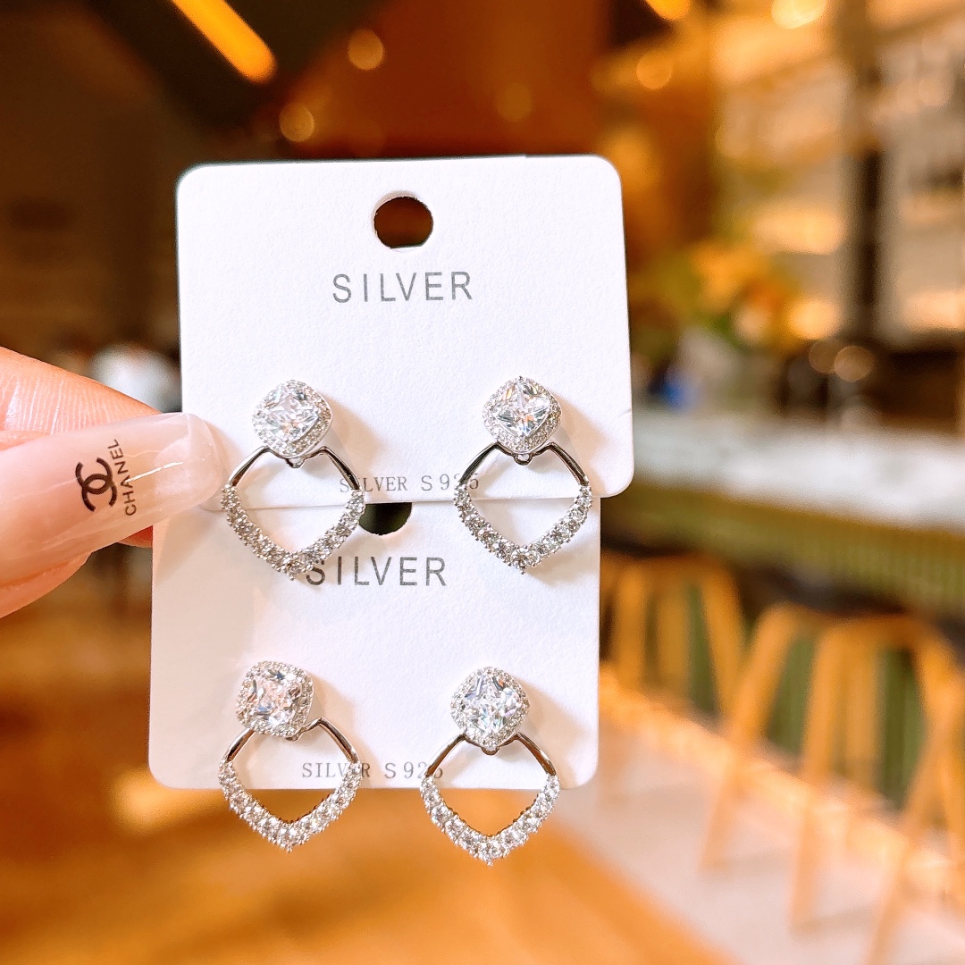 Fine Silver Earrings Minimalist Wedding Registration Gold