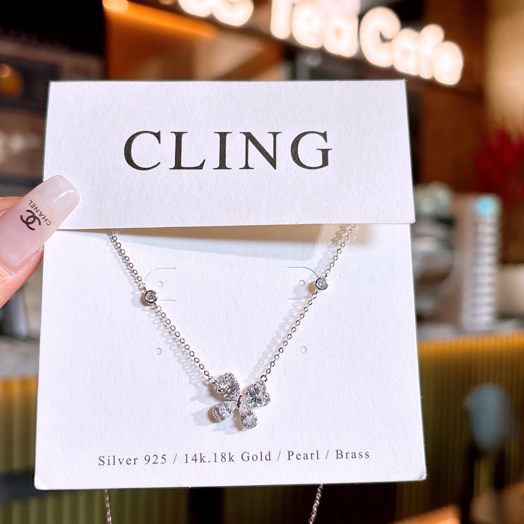 Fine Silver Necklace Sweet & Cool Wedding Registration Silver