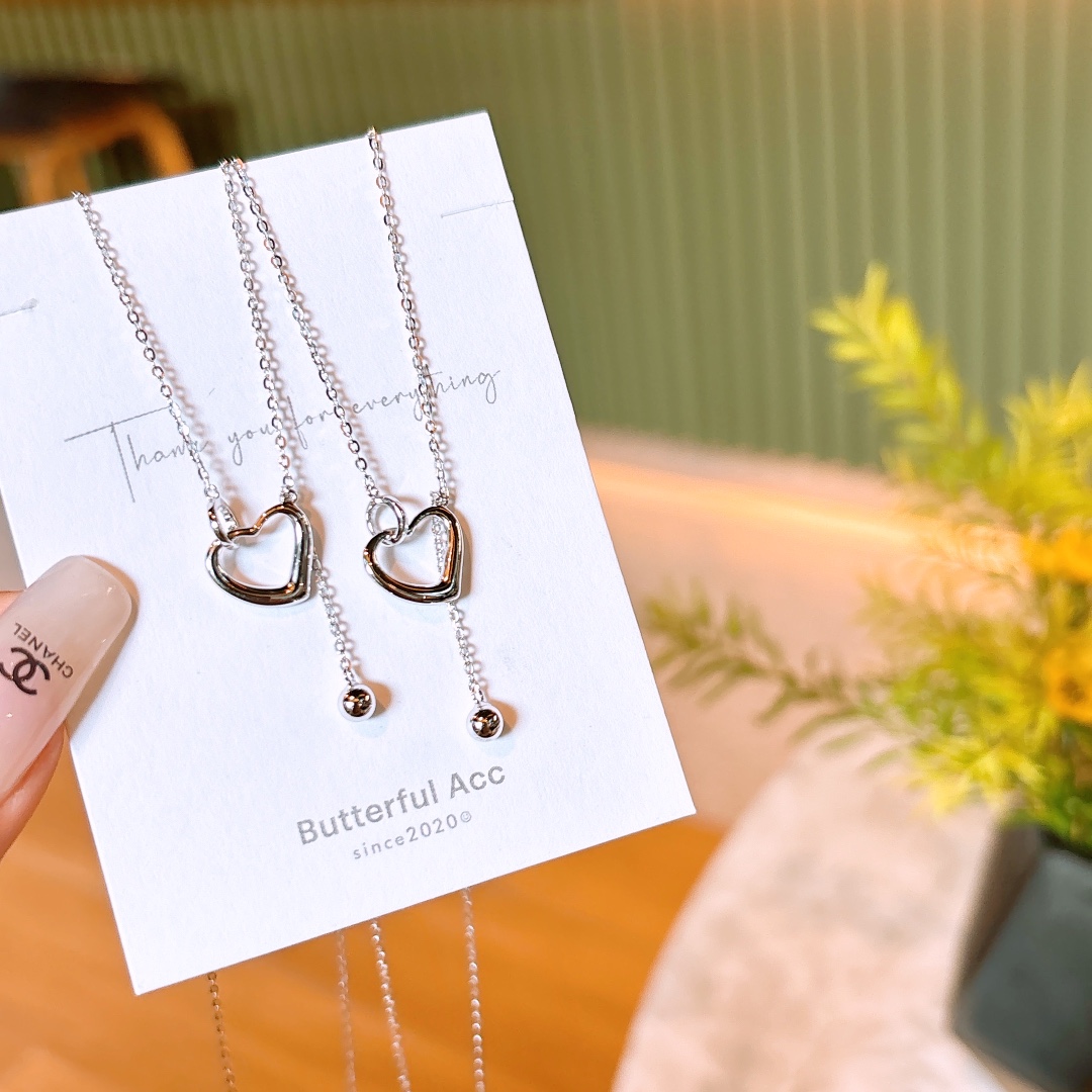 Hypoallergenic Silver Necklace Intellectual Office Silver