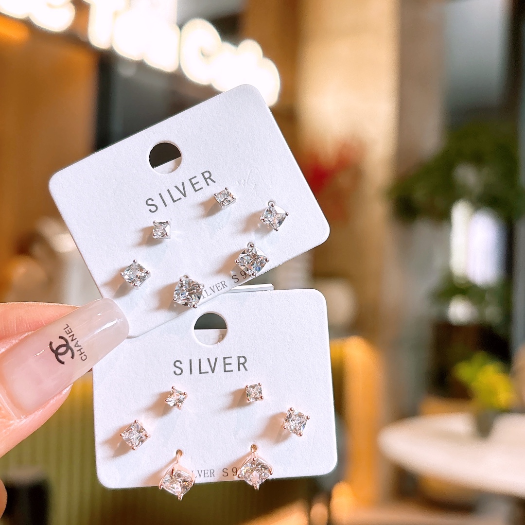 Hypoallergenes Silber Ohrringe Romantisch Bankett Gold