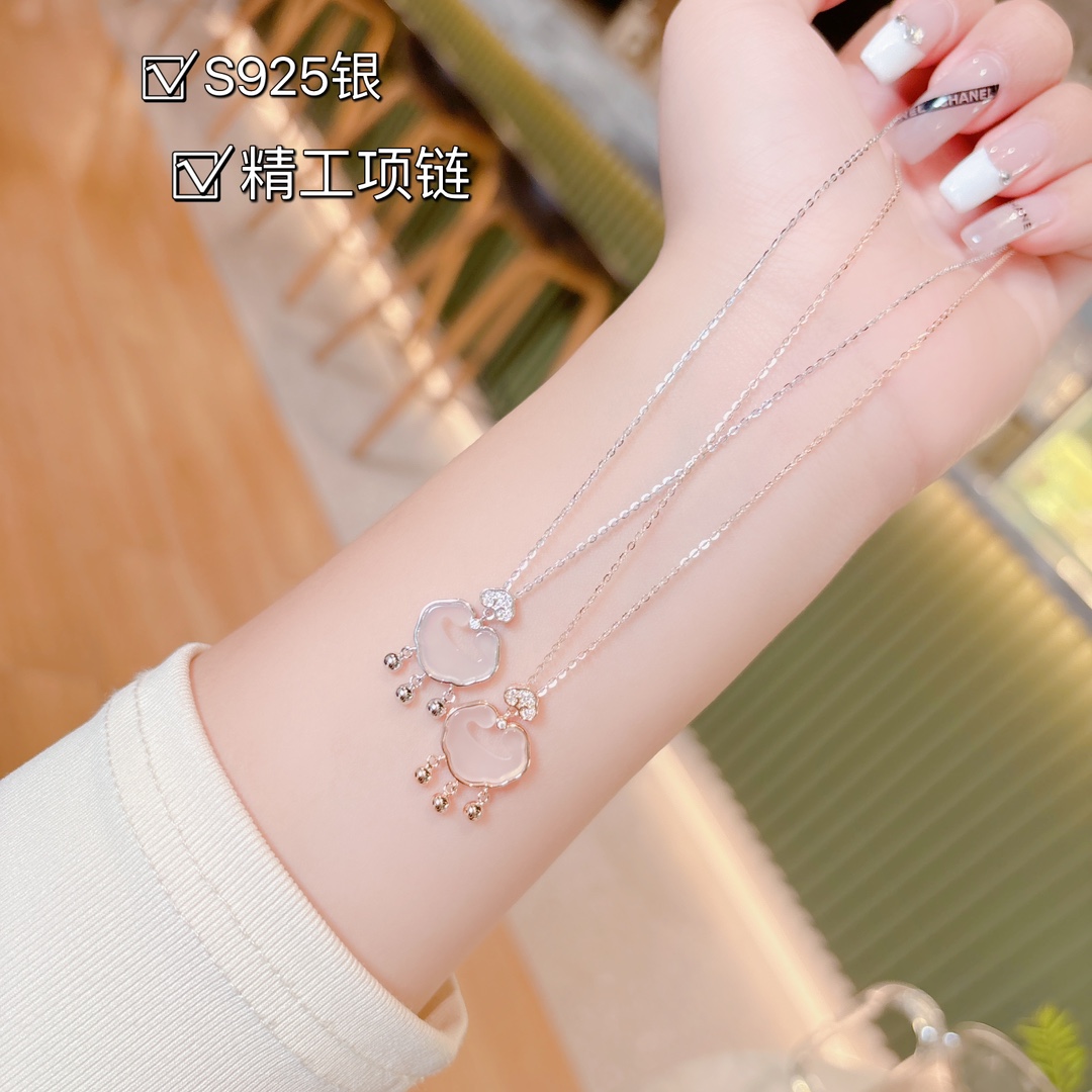 Nickel Free Silver Necklace Intellectual Spring Festival Gold