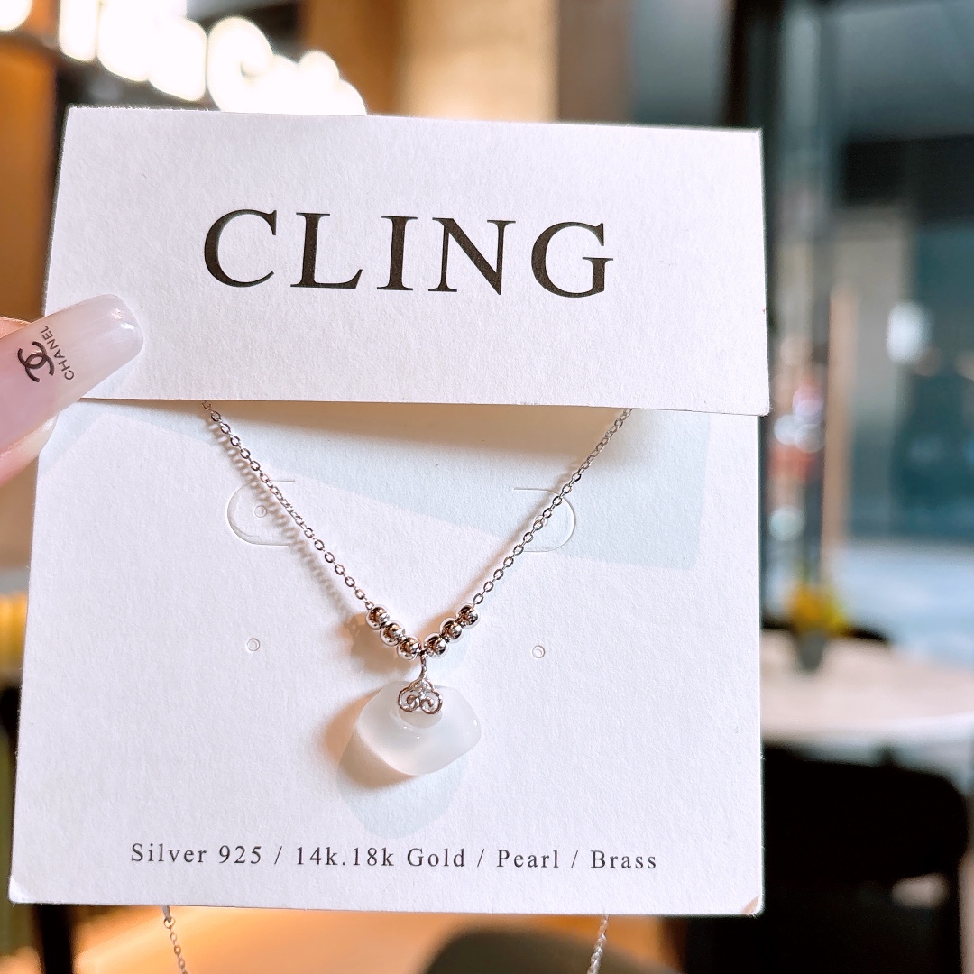 Fine Silver Necklace Girly Spring Festival Gold