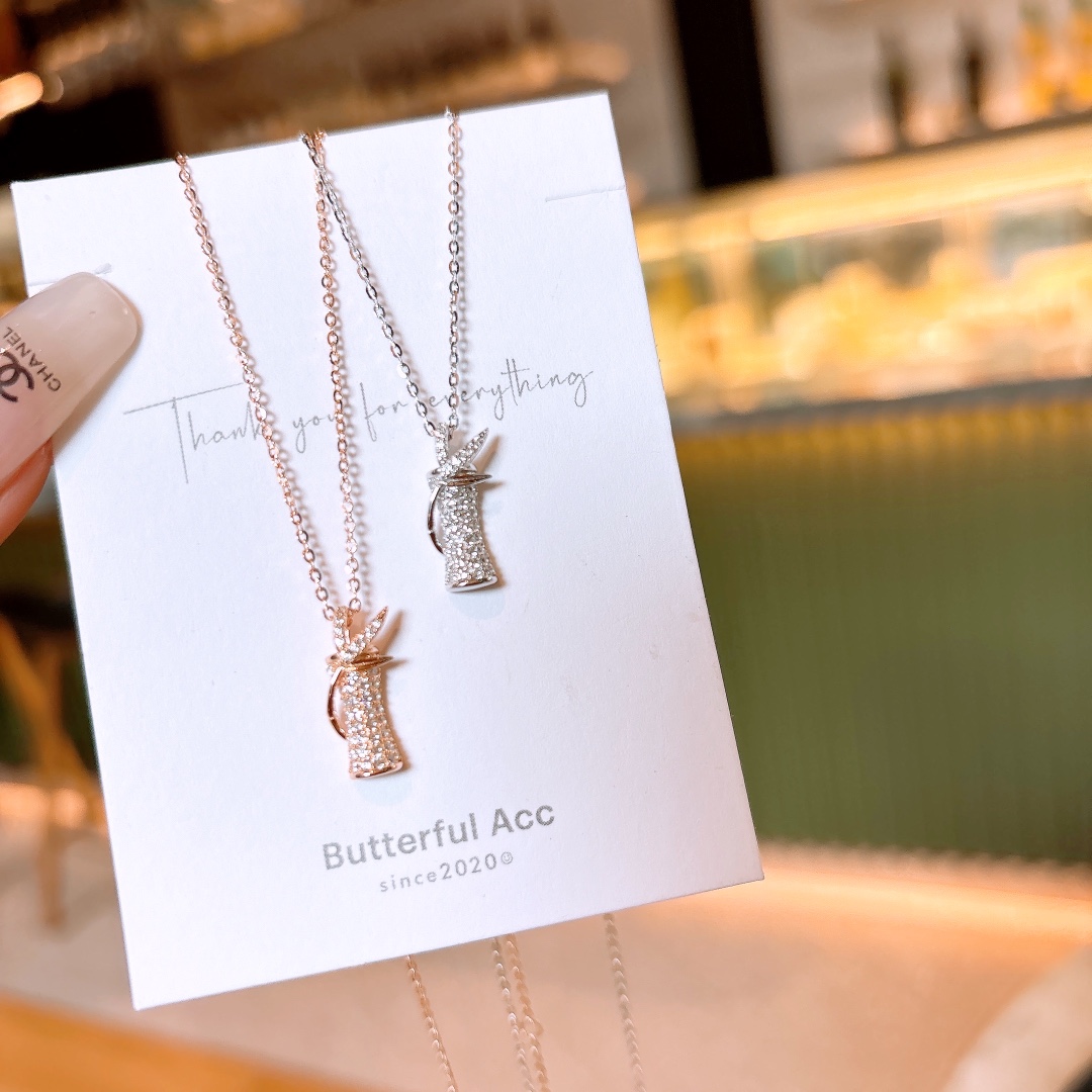 Hypoallergenic Silver Necklace Light Luxury Wedding Gold