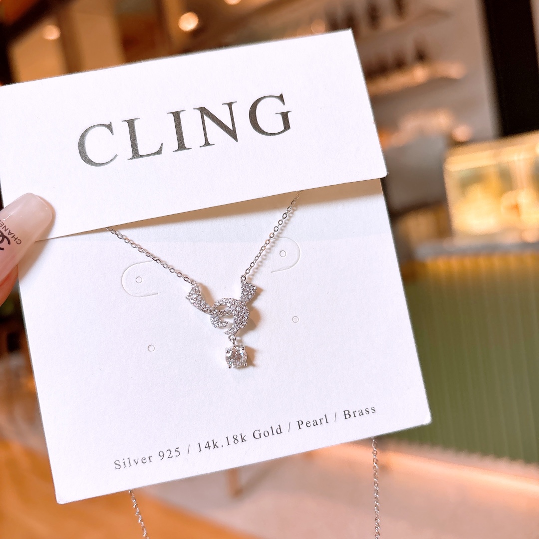 清純ニッケル無添加銀モアッサナイトネックレスシルバー 新年