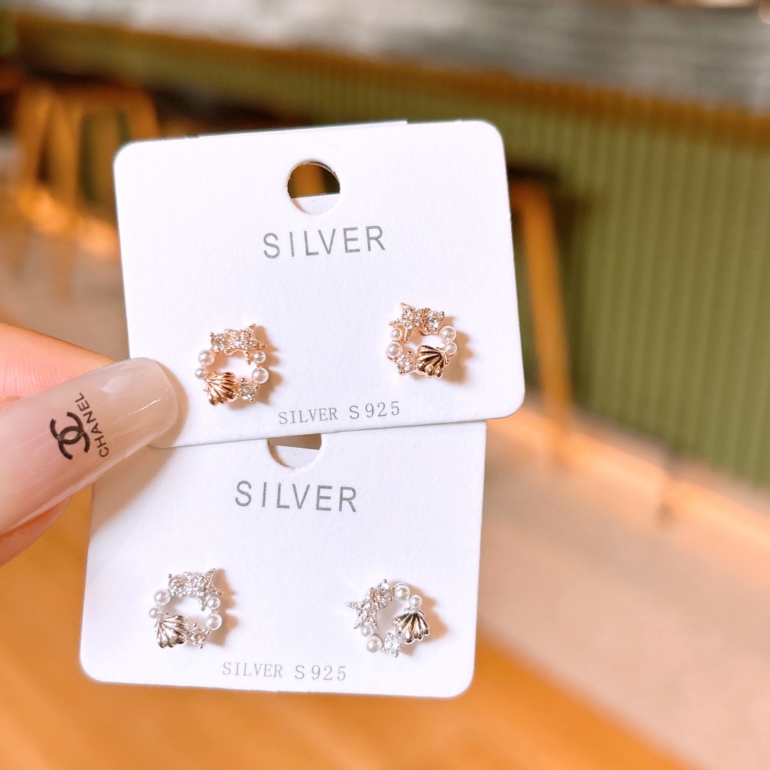 Solid Silver Earrings Dainty Father's Day Gold