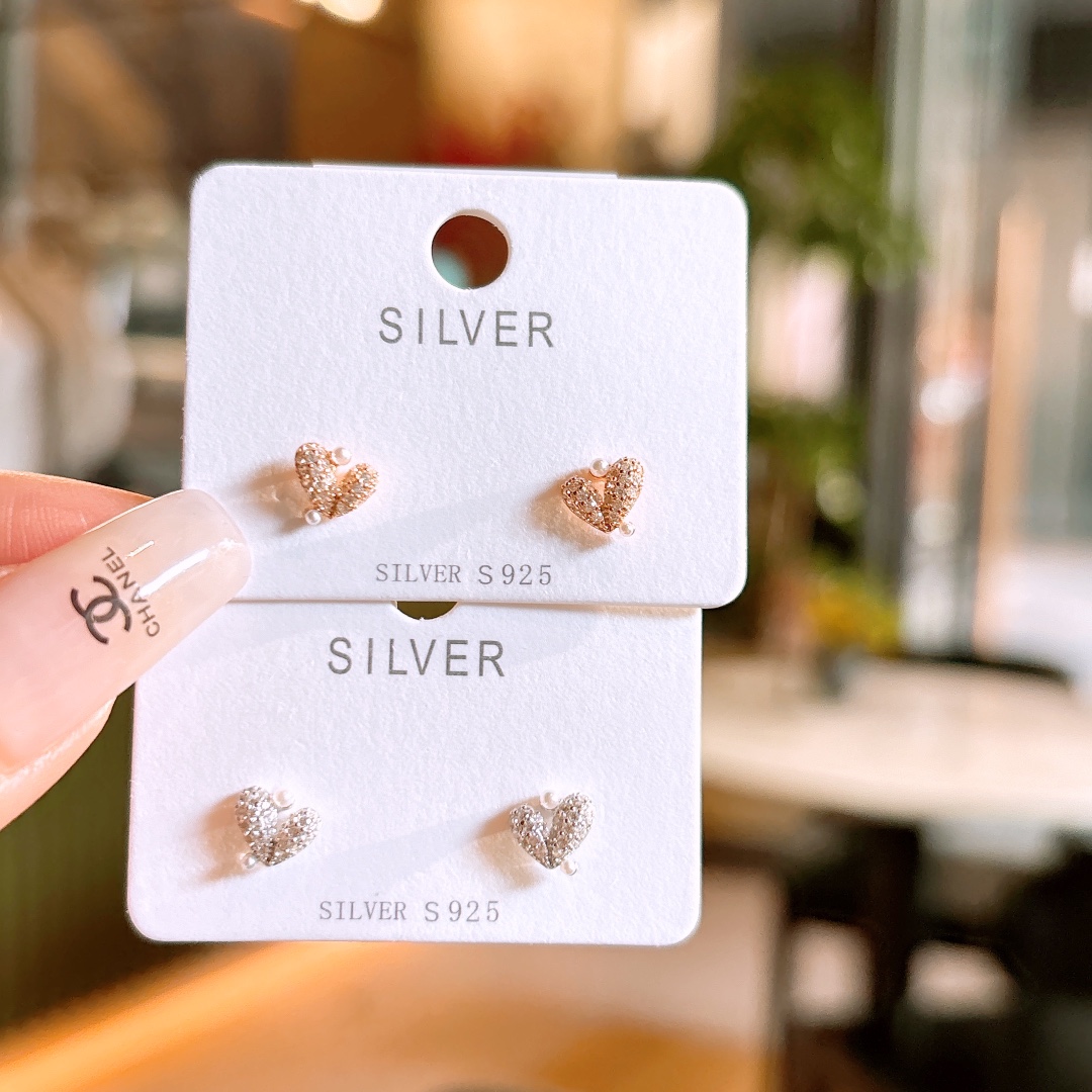 925 Silver Earrings Ins Style Mother's Day Gold