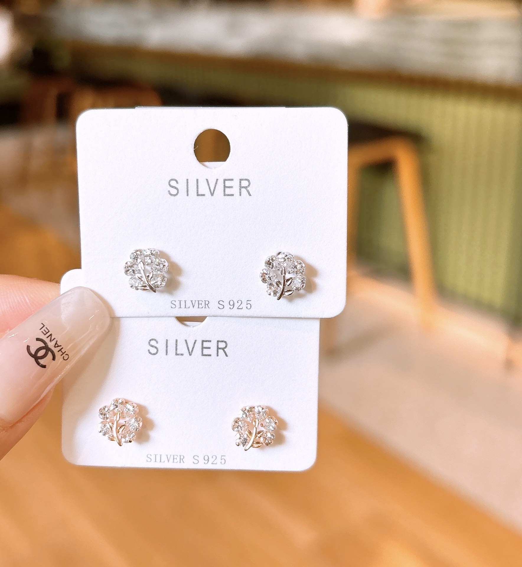 Nickel Free Silver Earrings Fresh Self-love Gold