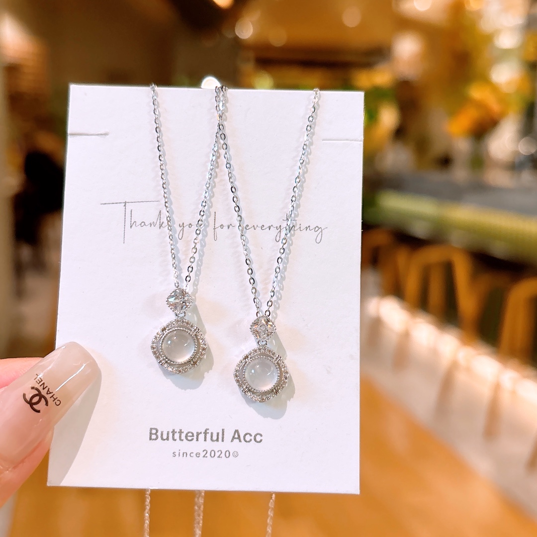 S925 Sterling Silver Necklace Girly Everyday Wear Gold