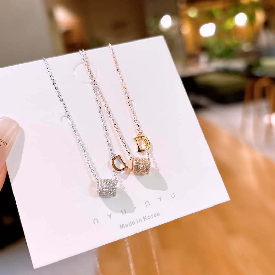 High Polish Silver Necklace Delicate Wedding Gold