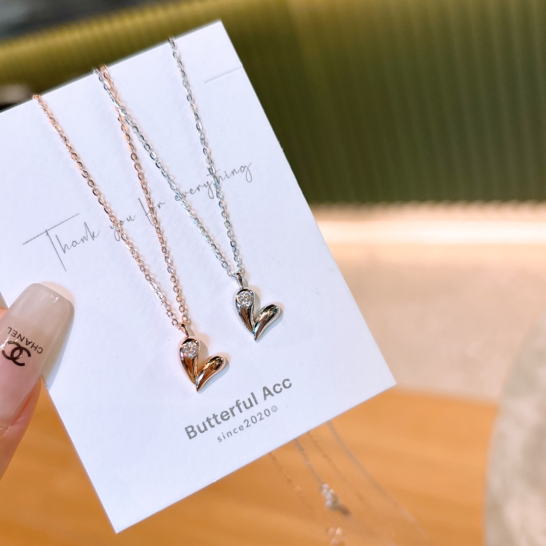 High Polish Silver Necklace Ins Style Everyday Wear Gold