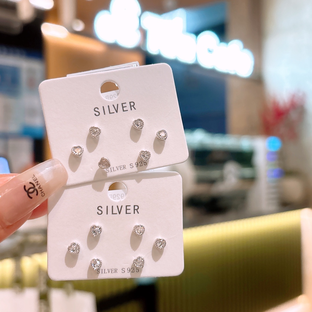 High Polish Silver Earrings Romantic Party Silver