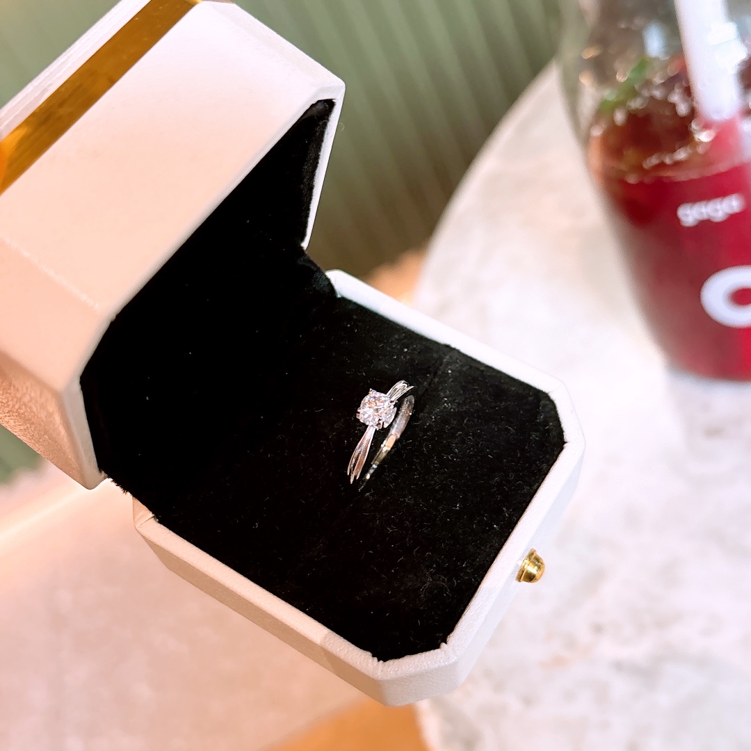 Nickel Free Silver Moissanite Ring Forest Gift for Her Gold