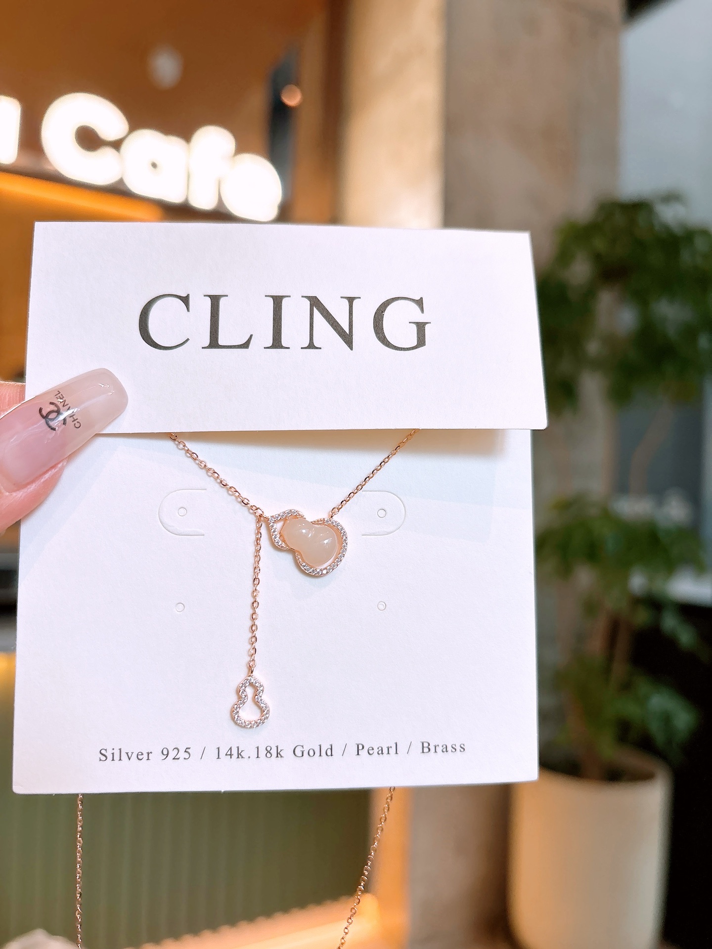 Low Allergy Silver Hetian Jade Necklace Chic Mother's Birthday Gold