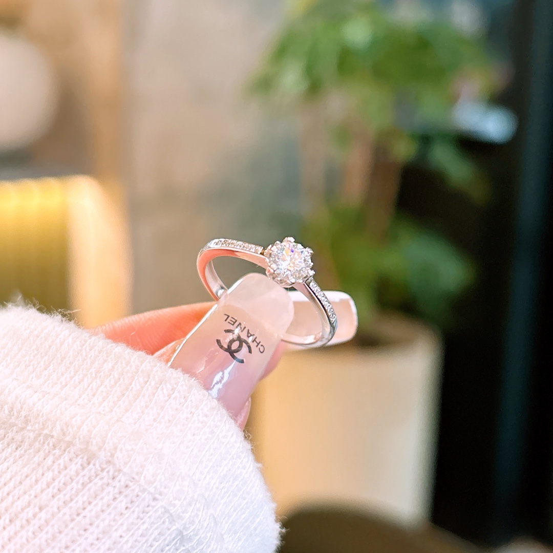 Feinsilber Moissanit Ring Süß & cool Neujahr Gold