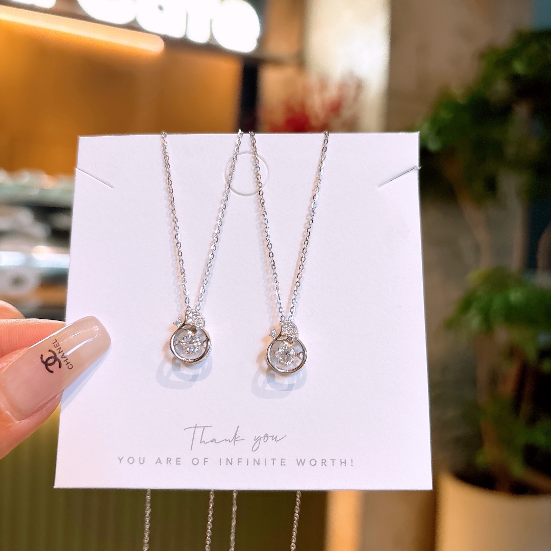 S925 Sterling Silver Necklace Chic Everyday Wear Gold