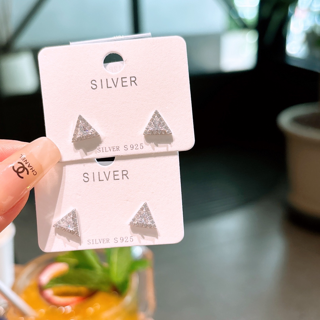 S925 Sterling Silver Earrings Sweet Engagement Silver