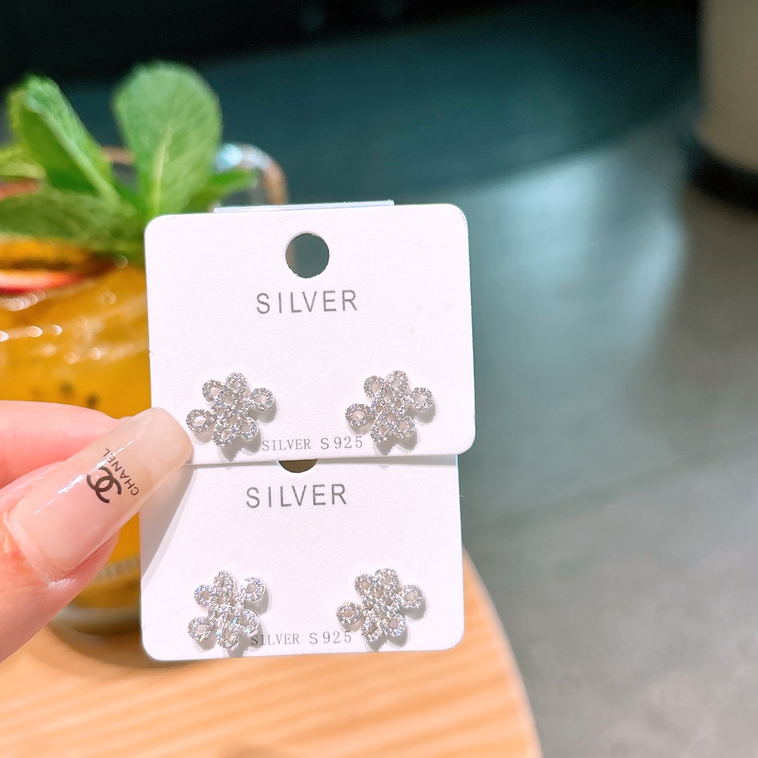 S925 Sterling Silver Earrings Light Luxury Proposal Gold