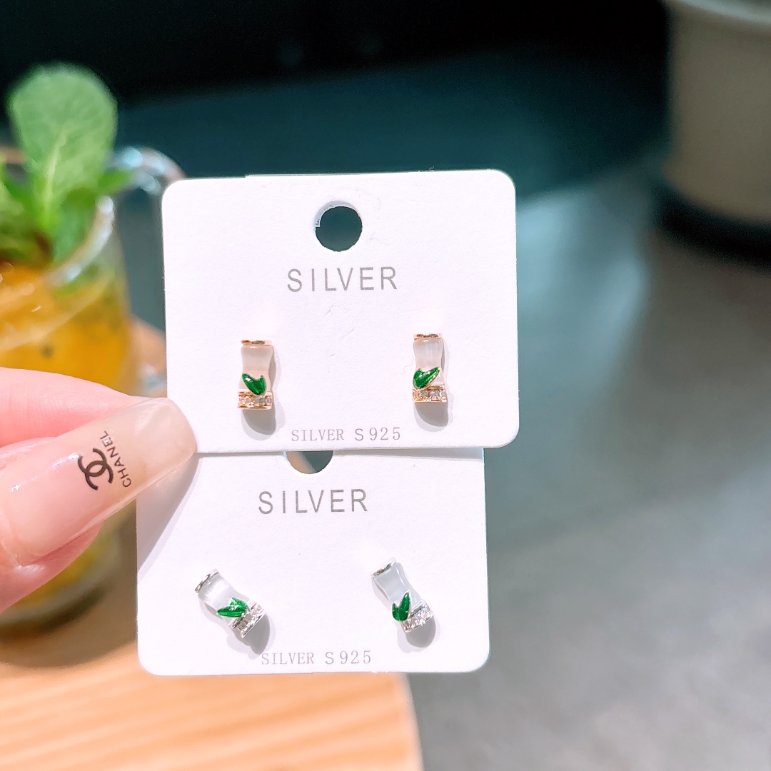 925 Silver Earrings Premium Confession Silver