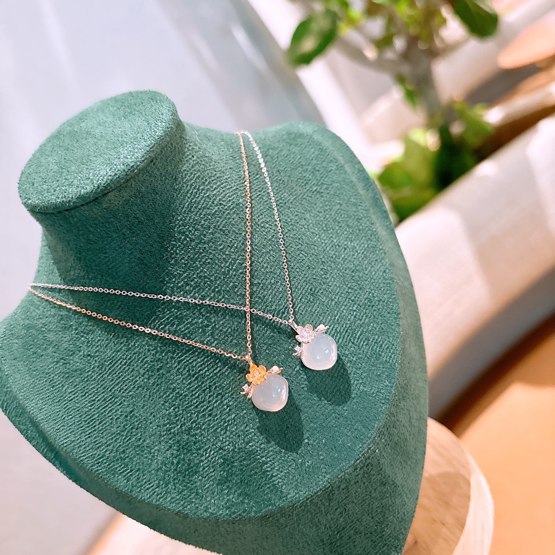 Solid Silver Necklace Elegant Proposal Gold