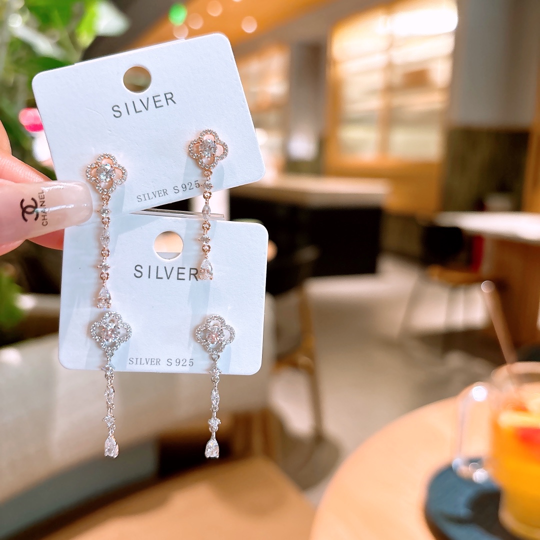 S925 Sterling Silver Earrings Premium Engagement Silver