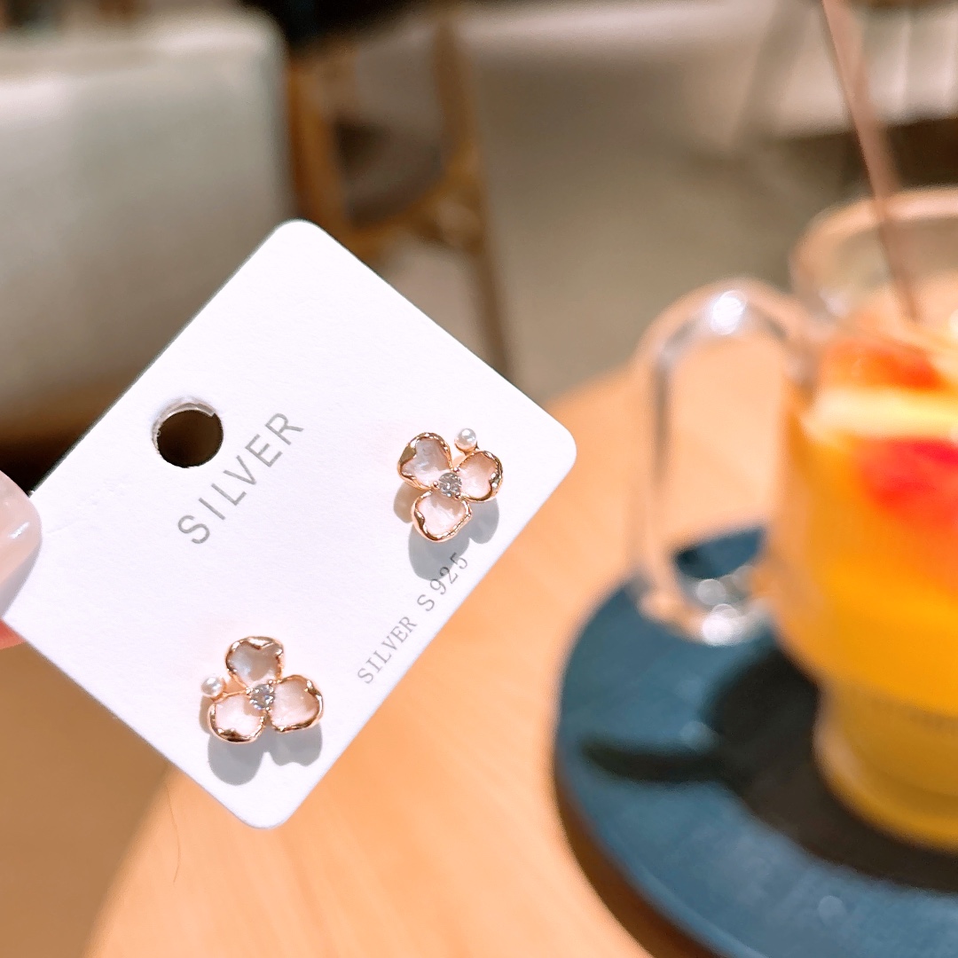 Solid Silver Earrings Dainty Annual Party Gold