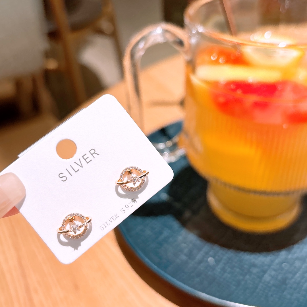 Fine Silver Earrings Playful Valentine's Day Gold