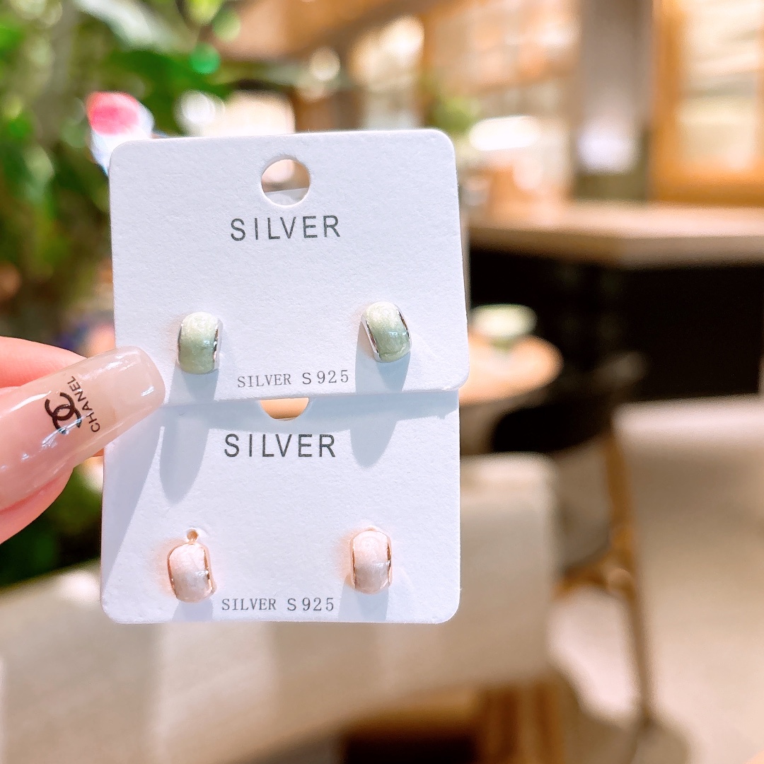 S925 Sterling Silver Earrings Pure Spring Festival Gold