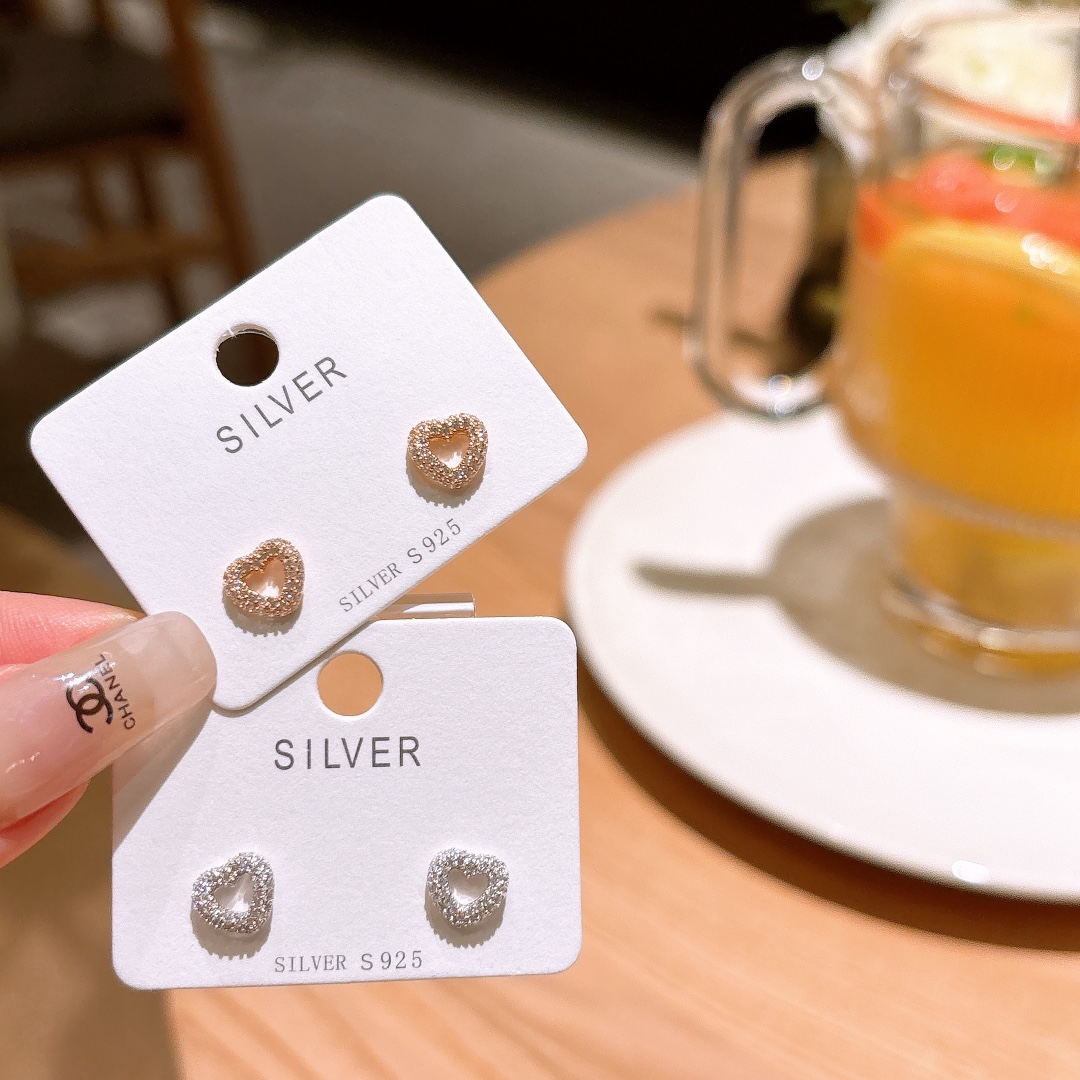 Feinsilber Ohrringe Weich Heiratsantrag Gold