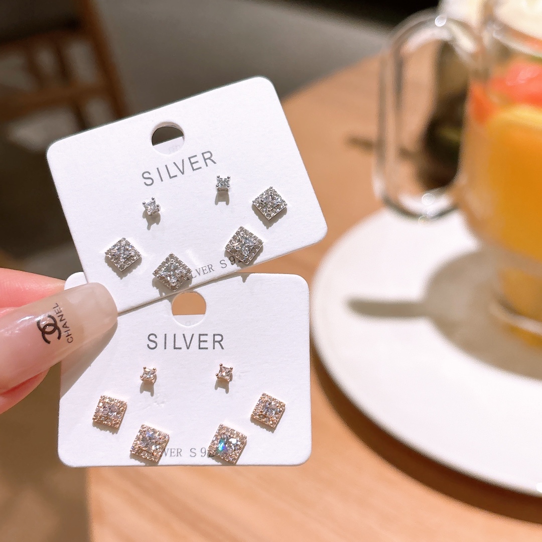 Solid Silver Earrings Cute Everyday Wear Silver