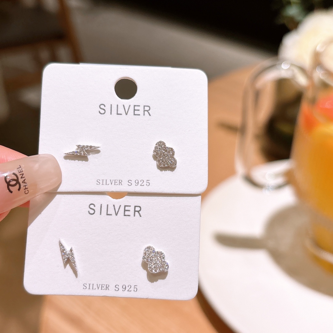 925 Silver Earrings Unique Wedding Registration Gold