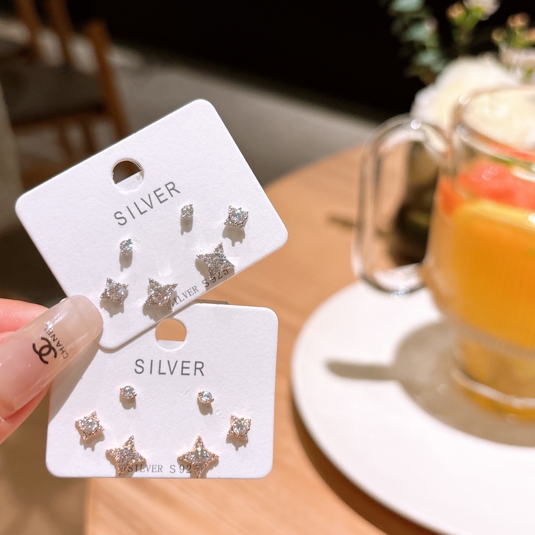 Hypoallergenic Silver Earrings Fashion Workplace Silver