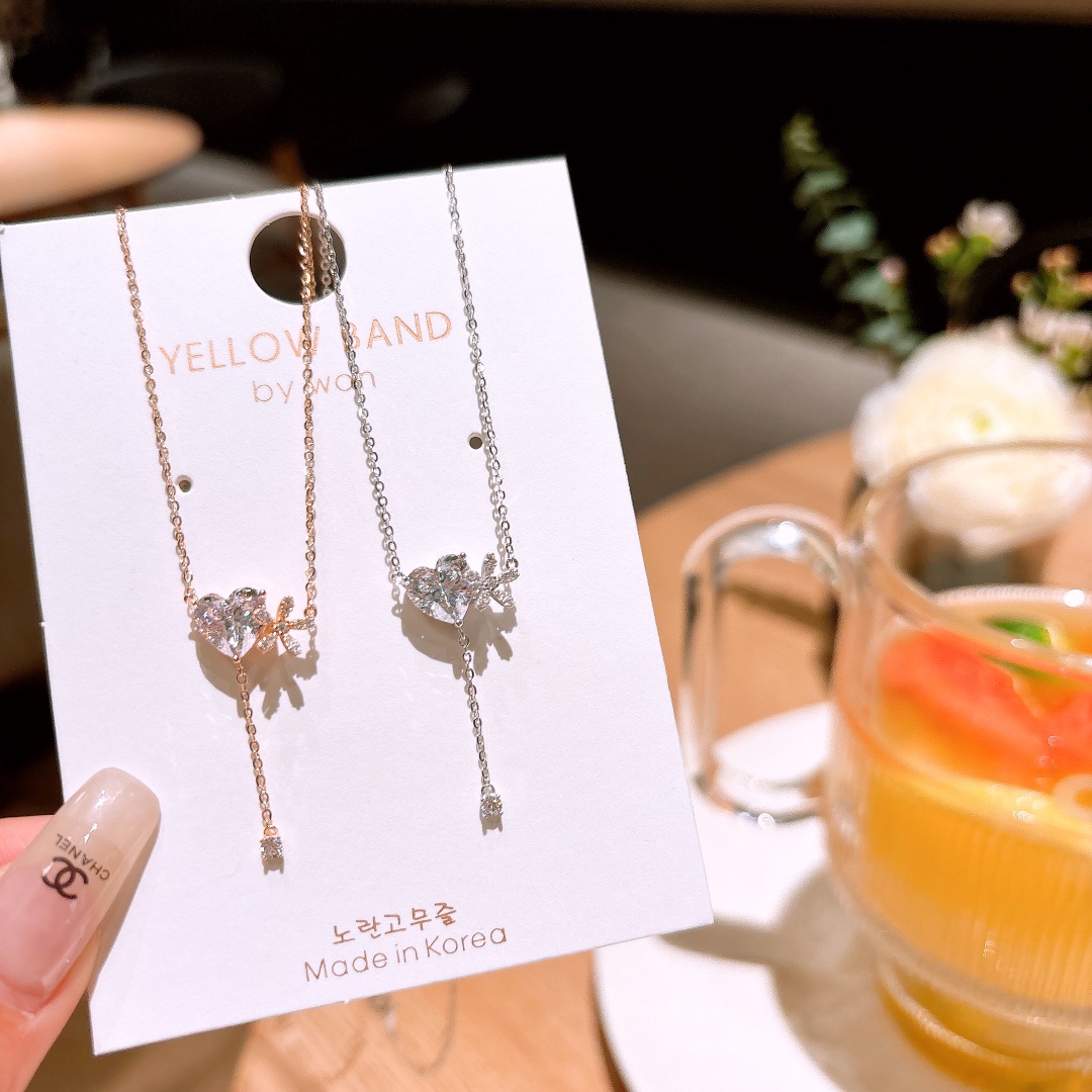 甘いアレルギー対応シルバーネックレスゴールド バレンタインデー