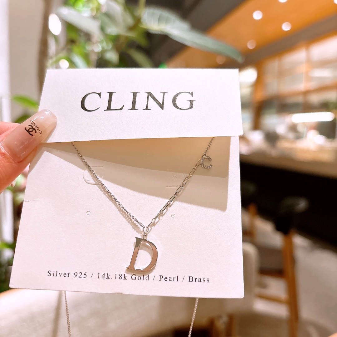 S925 Sterlingsilber Kette Verspielt Geständnis Gold