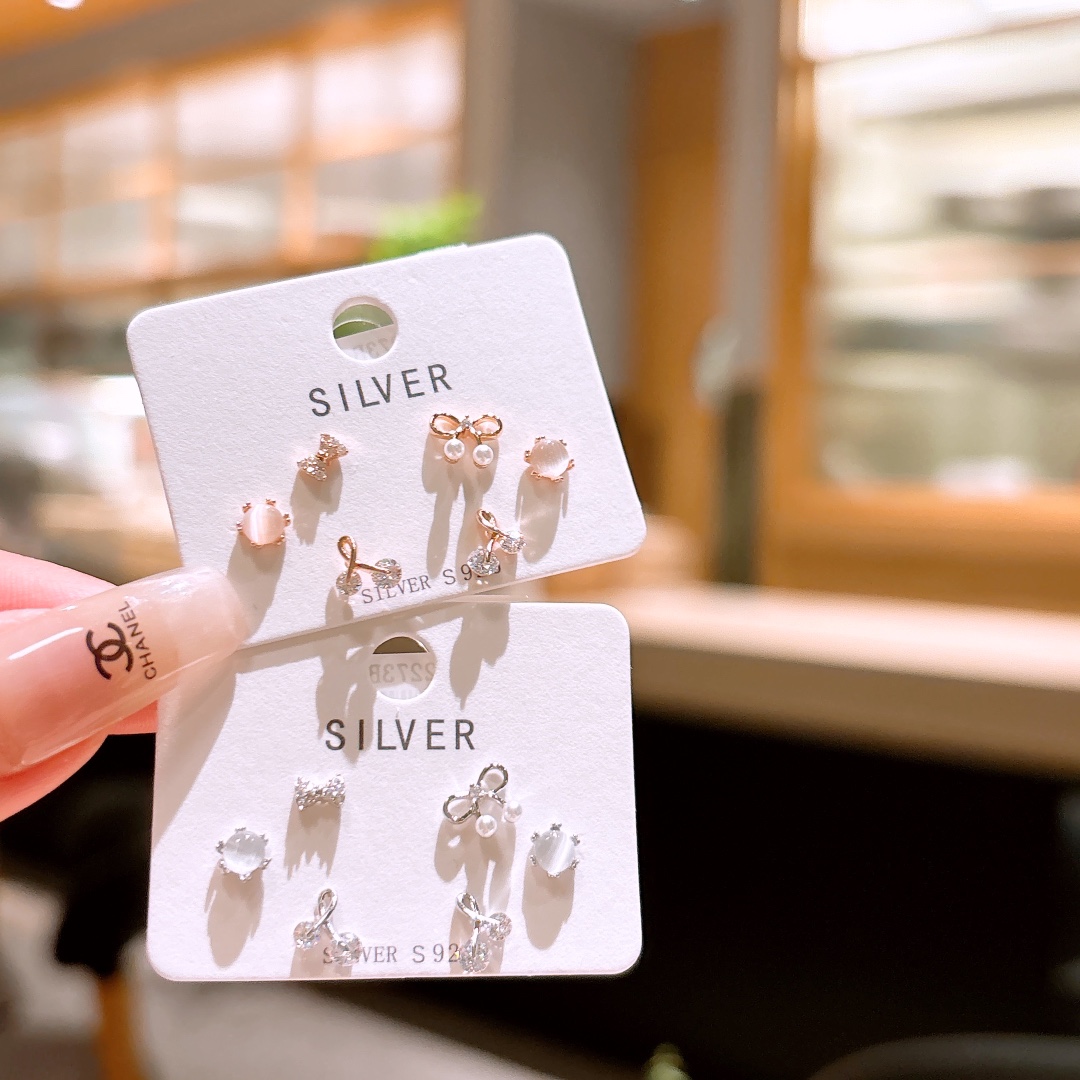 Solid Silver Earrings Girly Birthday Gold